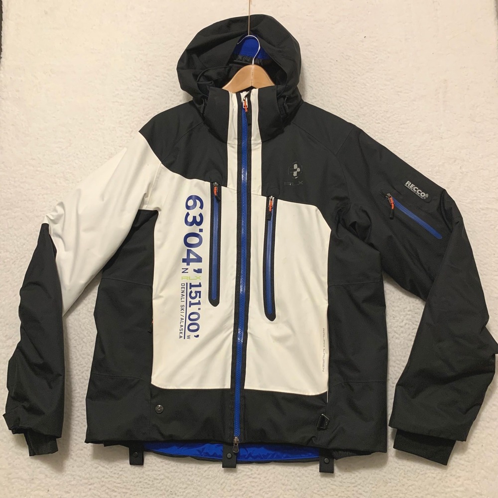 RLX Ralph Lauren Denali Alaska Ski Jacket Mens L Recco Snowboard Gorpcore FADED